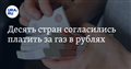 Десять стран согласились платить за газ в рублях