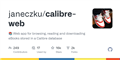 GitHub - janeczku/calibre-web: :books: Web app for browsing, reading and downloading eBooks stored in a Calibre database