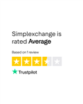 Simplexchange is rated "Average" with 3.7 / 5 on Trustpilot
