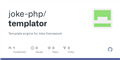 GitHub - joke-php/templator: Template engine for Joke framework