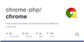 GitHub - chrome-php/chrome: Instrument headless chrome/chromium instances from PHP