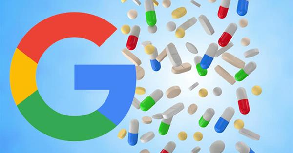 Google.com меняет адреса страниц на названия сайтов в рекламе лекарств