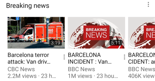 YouTube тестирует новый раздел «Breaking News»