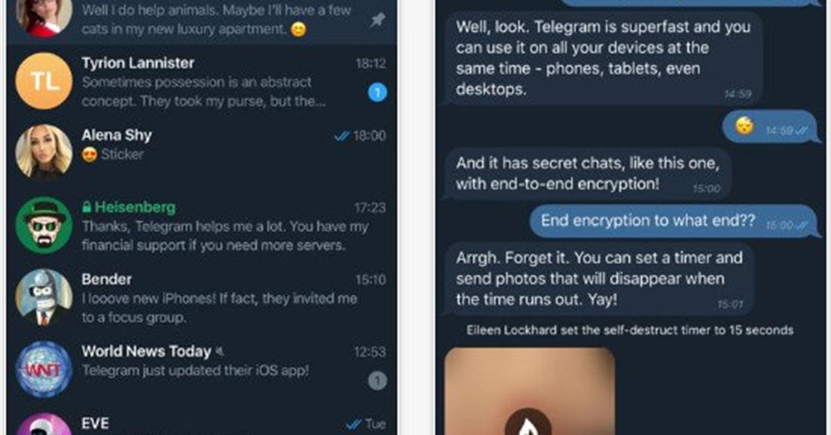 Темы для телеграмма ios