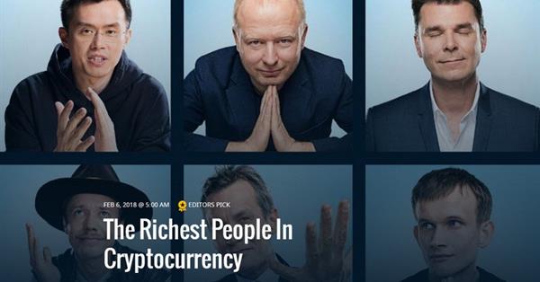 Forbes опубликовал список криптовалютных миллиардеров