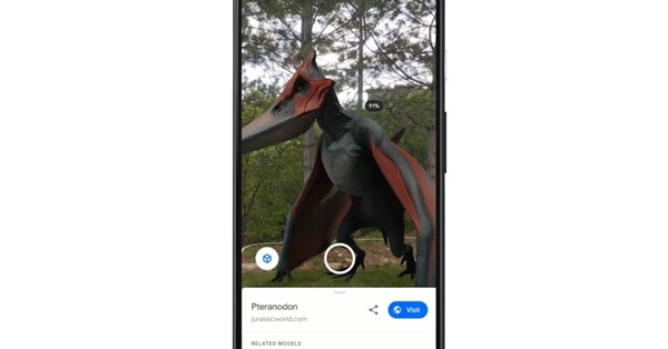 В результатах поиска Google появились 3D-модели динозавров