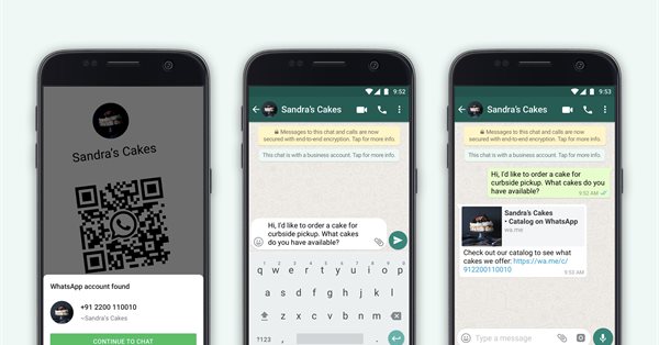 В WhatsApp Business добавили поддержку QR-кодов и возможность делиться каталогами