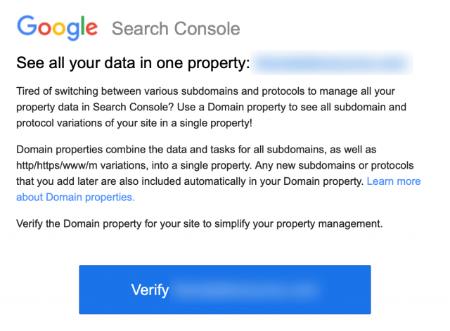 Google продвигает доменные ресурсы в Search Console