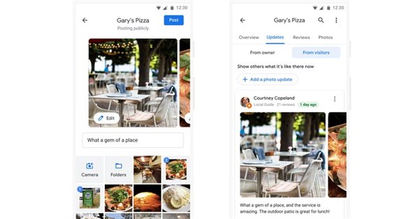 В Картах Google можно будет оставлять фотоотзывы
