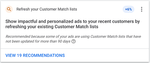 Google Ads стал показывать объем потенциальной аудитории при загрузке списков Customer Match