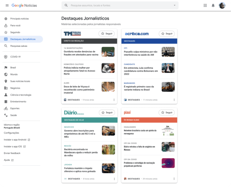 Новостной сервис Google News Showcase стал доступен на десктопах