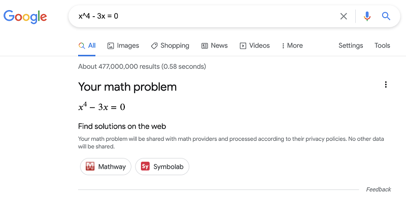 Google добавил новые типы задач в разметку Math Solvers