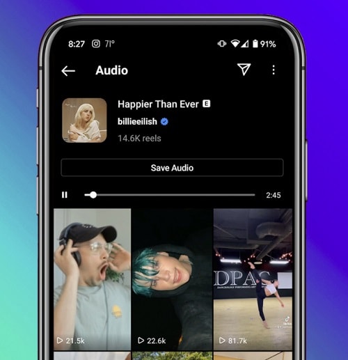 Instagram добавил новую вкладку «Аудио» в раздел поиска