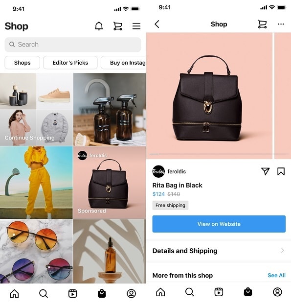 Instagram начал тестировать рекламу на вкладке «Shop»