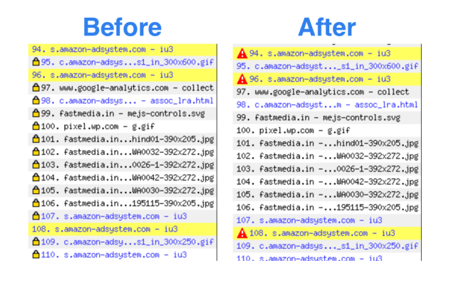 В WebPageTest появились индикаторы для HTTP и заблокированных ресурсов
