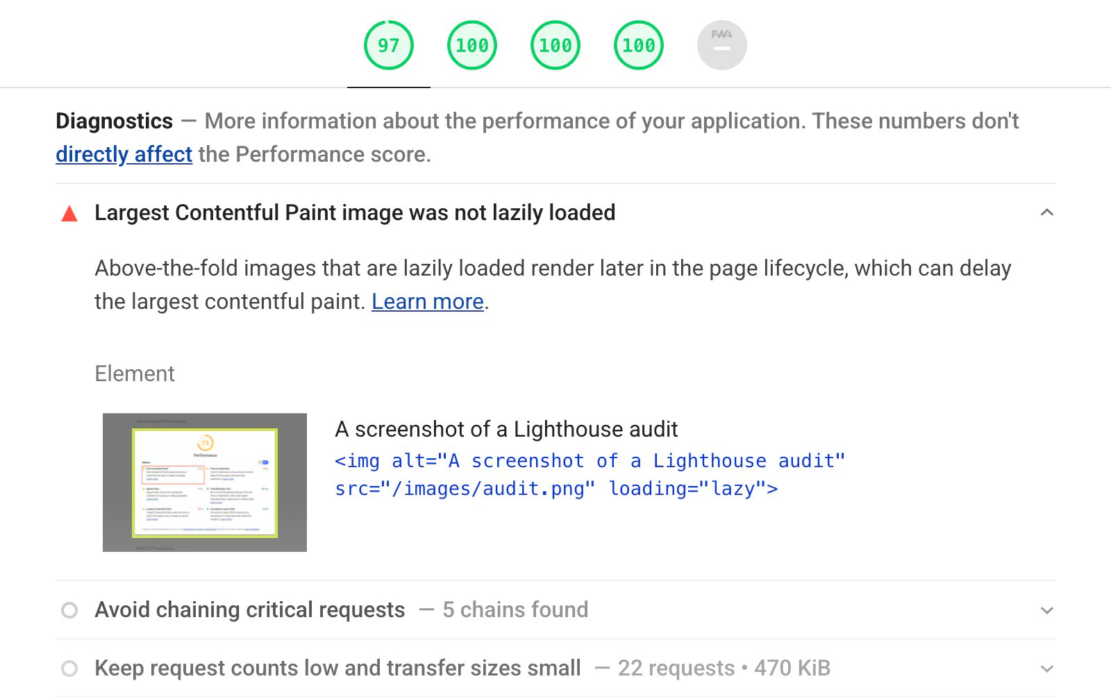 Lighthouse 8.4 будет проверять страницы на LCP-элементы с отложенной загрузкой