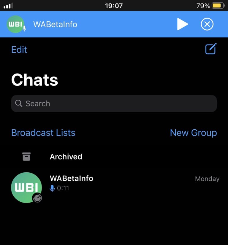 WhatsApp работает над закрепленным плеером для голосовых сообщений