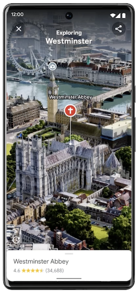 В Google Maps появится режим Immersive View, совмещающий Street View со спутниковыми снимками