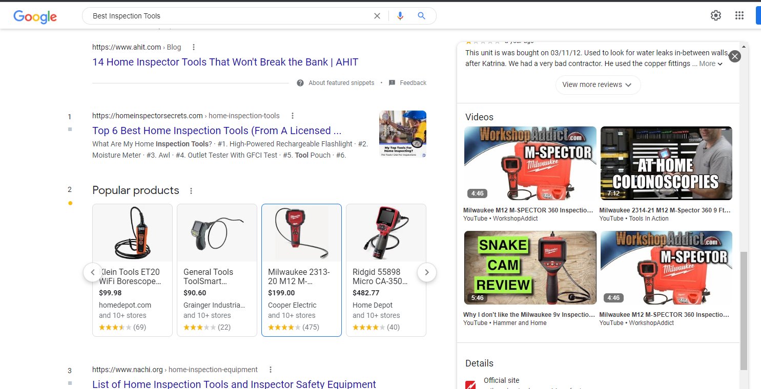 Google тестирует показ видео в разделе популярных товаров на поиске