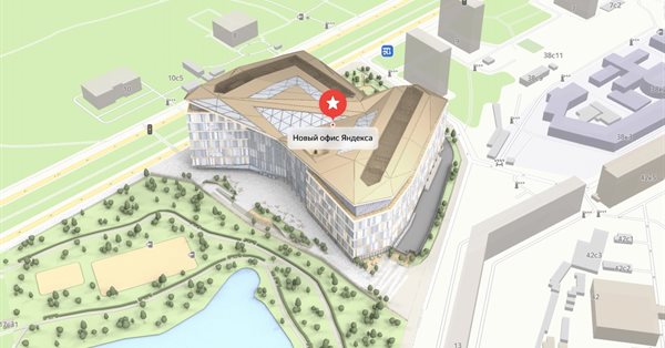 3D-модель новой штаб-квартиры Яндекса появилась на Яндекс Картах