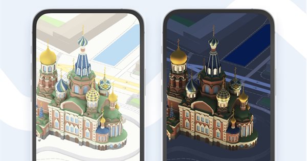 На Яндекс Картах появились цветные 3D-модели достопримечательностей Москвы и Санкт-Петербурга