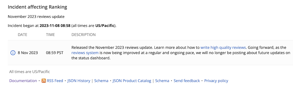 Google начал November 2023 Reviews Update