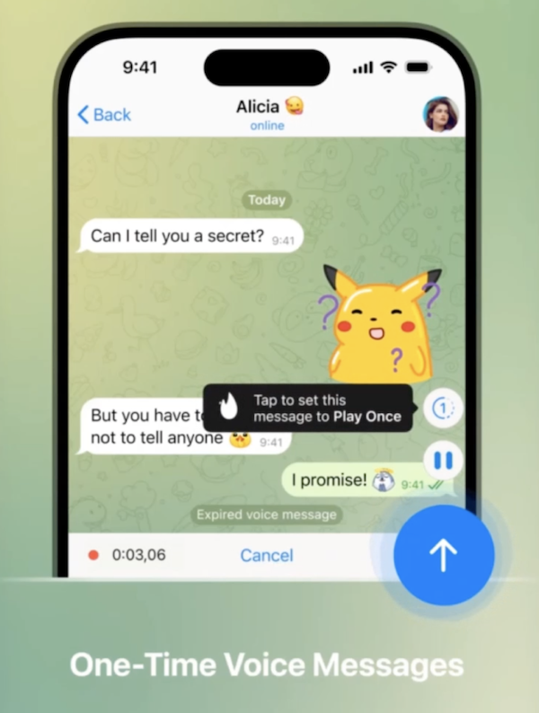 В Telegram появились самоуничтожающиеся видеосообщения