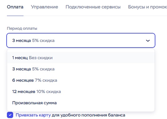 окно оплаты таймвеб