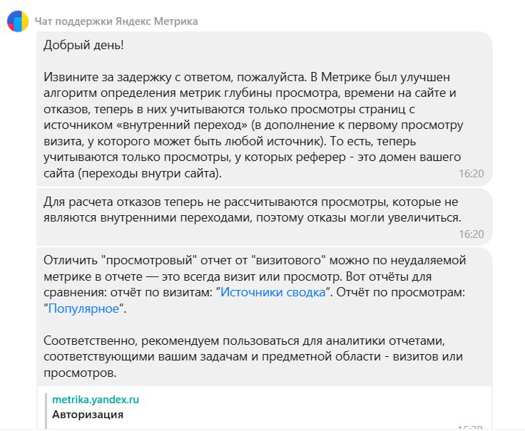 Скрин Метрики